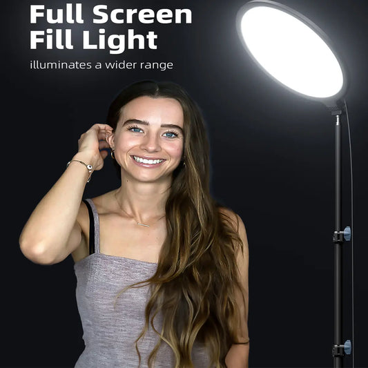 Weilisi 10.5" Ring Light with 69" Tripod Stand & Phone Holder – Full-Screen Zoom, Dimmable LED for Video, Makeup, Live Stream, Remote for iPhone/Smartphone