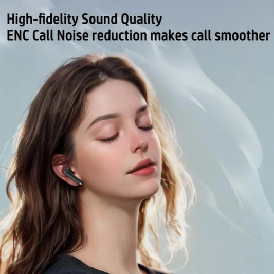 HP Wireless Earbuds, True Wireless Headphones, Semi-In-Ear Design Noise-Cancelling Stereo Bass Earphones, Fitness Earbuds, IPX4 Waterproof Sports Earphones, Tws Stereo
