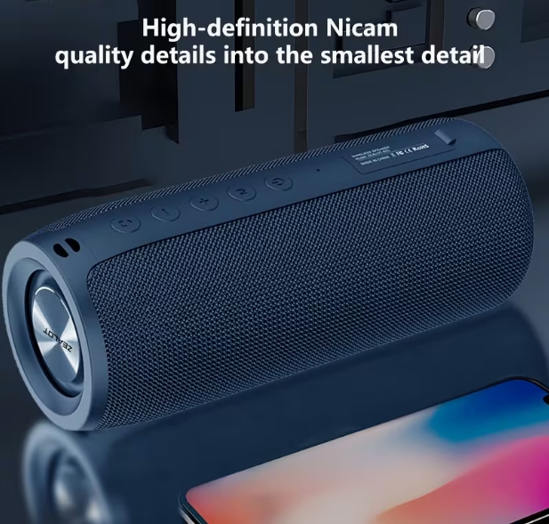 Portable Wireless Speaker – Dual Pairing, 1800mAh Battery, 10-Hour Playtime, Loud Stereo & Booming Bass, Includes Charging Cable