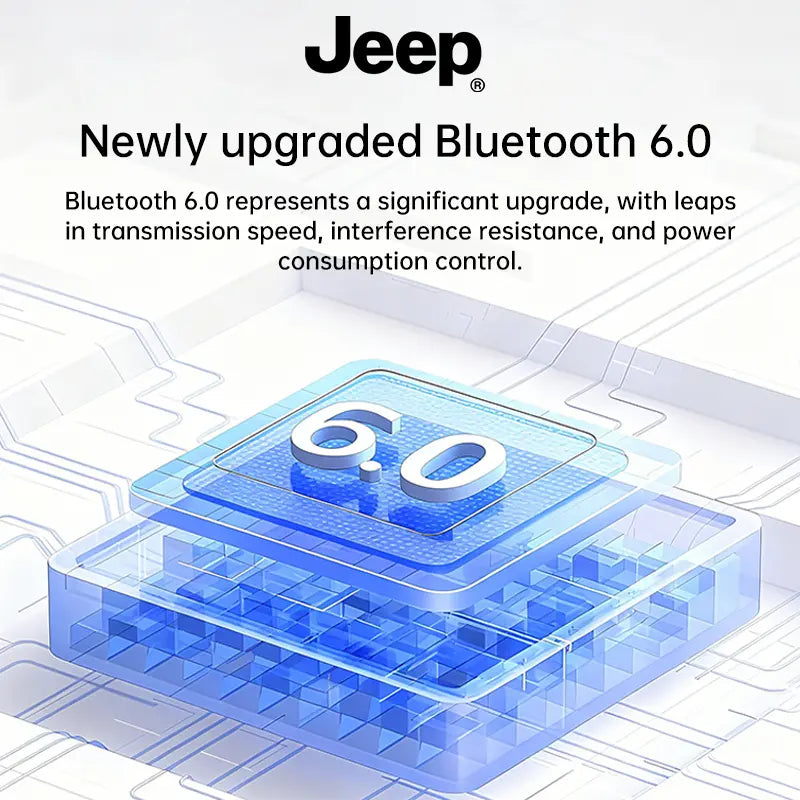 Jeep JP EW140 Sleep Bluetooth 6.0 Earbuds - Deep Bass, Type-C Fast Charging, 3.5H Playtime, Noise Cancelling
