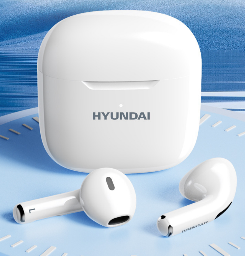 HYUNDAI T02 TWS Bluetooth Earbuds - Voice Quick Wake-Up Chat Headset, Wireless Audio Earphones for Music and Calls