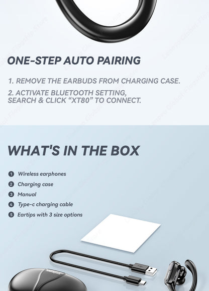 Thinkplus XT80 Ear-Hook Bluetooth Earphones - Sports Running Headset for Men and Women