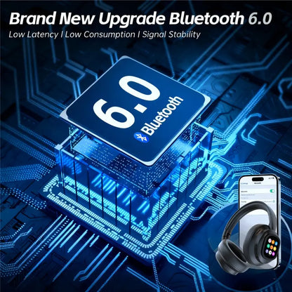 VUB Bluetooth LCD Touchscreen Wireless Headphones with DIY Wallpapers and Multiple Features