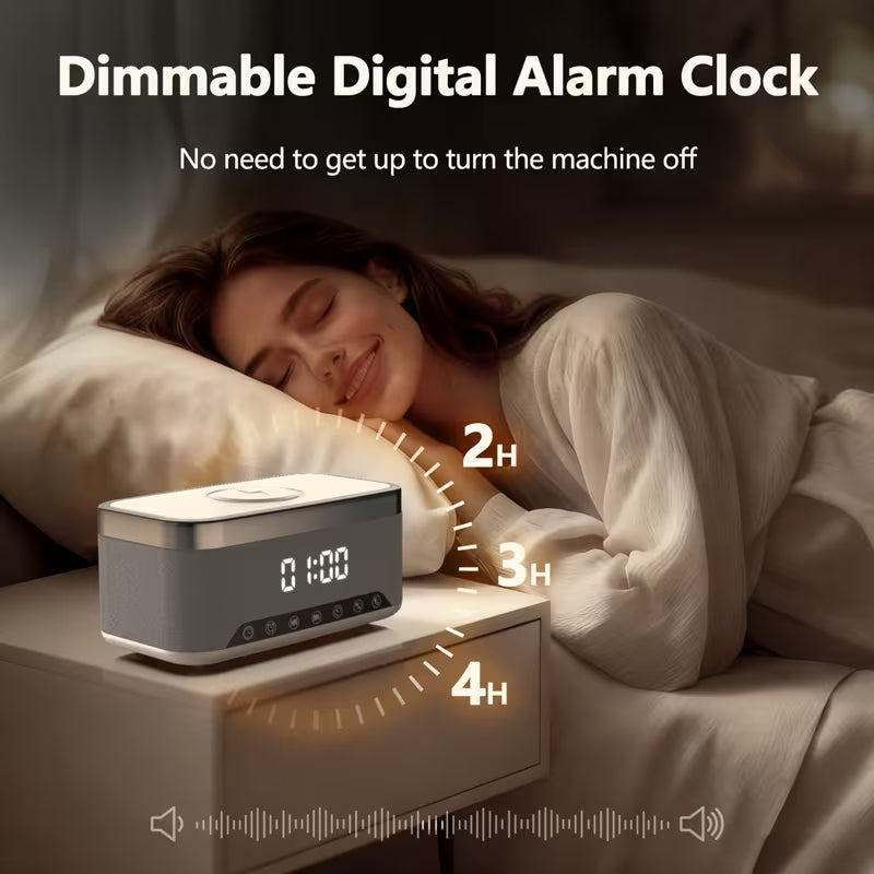 A911 Wireless Smart Ambient Lamp Speaker – Bluetooth Dual‑Speaker, White Noise & Alarm Clock, RGB Night Light, Wireless Charger – Bedside Desk Multifunction Device