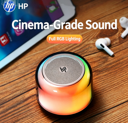 HP S02 Mini Bluetooth Speaker, Bedside Pillow Speaker, Transparent Glazed Subwoofer, TF Card Supported, Portable Outdoor Audio Player with RGB Light Effects, Cash On Delivery, Free Shipping