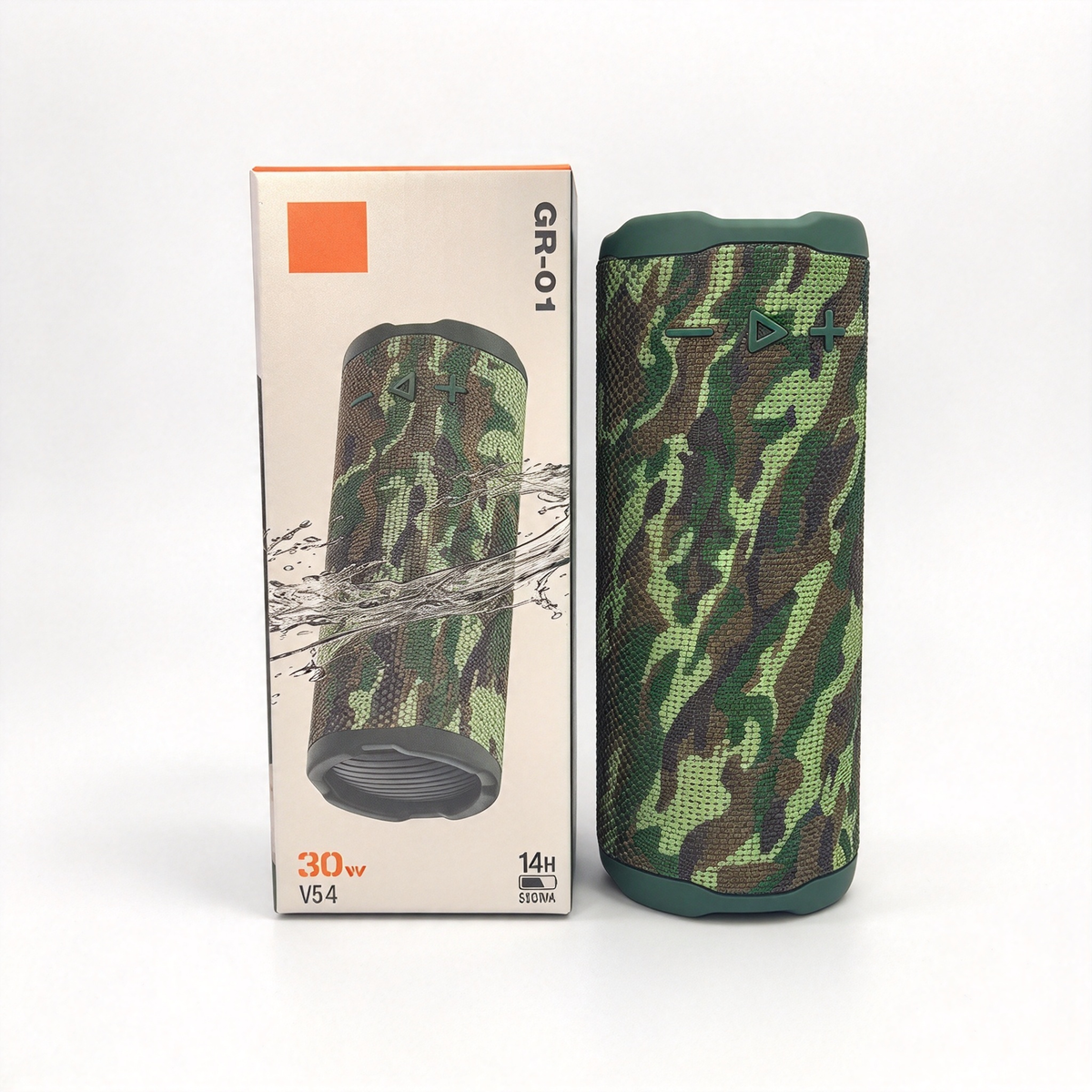 Camouflage Portable Bluetooth Speaker - Outdoor Colorful Sound Box with Water Resistance for Home and Desktop