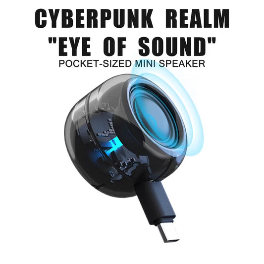Mini Plug-and-Play Subwoofer – Powerful Bass, No Charging, Type-C for Phones & Computers