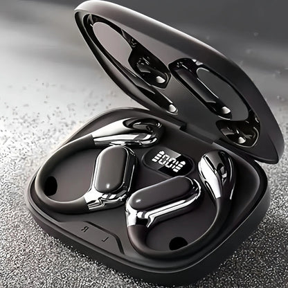 Wireless Open-Ear Earphone – Noise-Cancelling with Touch Control, Volume Control, USB Charging, for Gaming, Sports & Workout