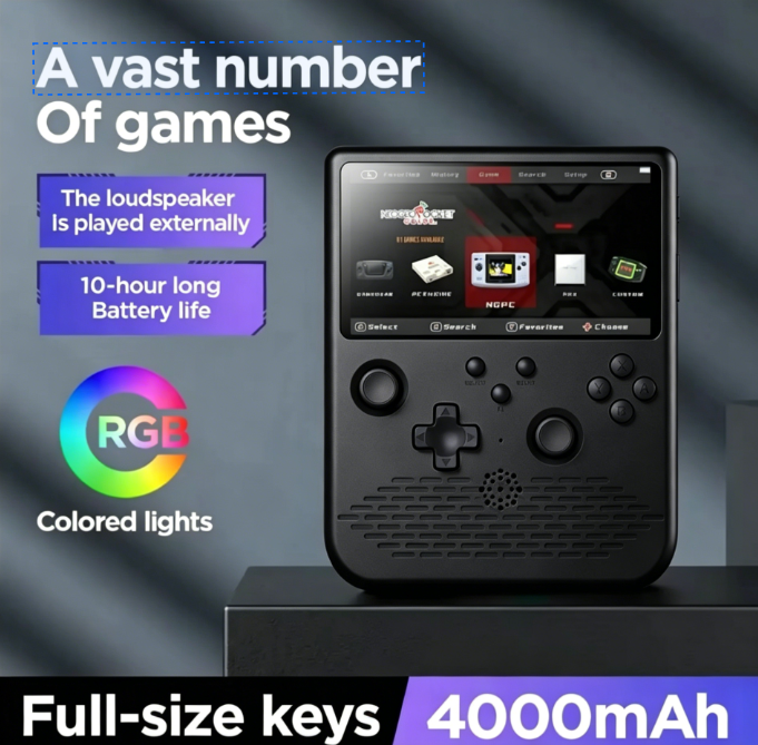 H5 Handheld Game Console, Mini Portable Video Game Console, 5-Inch IPS Screen, 4000mAh Battery, 34+ Mainstream 30000+ Game Presale