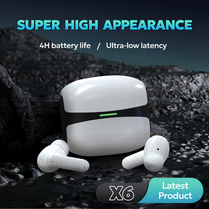 X6 ENC Earbuds - HiFi Stereo Sound, IPX5 Water Resistant, Built-in Mic, Space Capsule Design, Noise Reduction for iPhone and Android