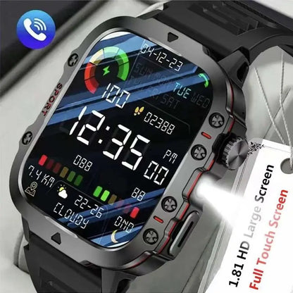 Multifunctional Smartwatch with LED Light – Fashionable Digital Watch, Multiple Sports Modes, Touchscreen, Wireless Call, Custom Photo & Health Tracker