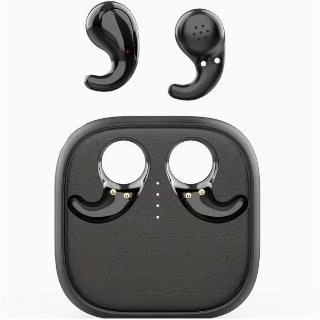 True Wireless Ear-Clip Headphones – Open Stereo Sound, Ultra-Low Latency Game Mode, Copper Ring Speaker, Touch Control, Long Battery Life, Lightweight & Secure Fit