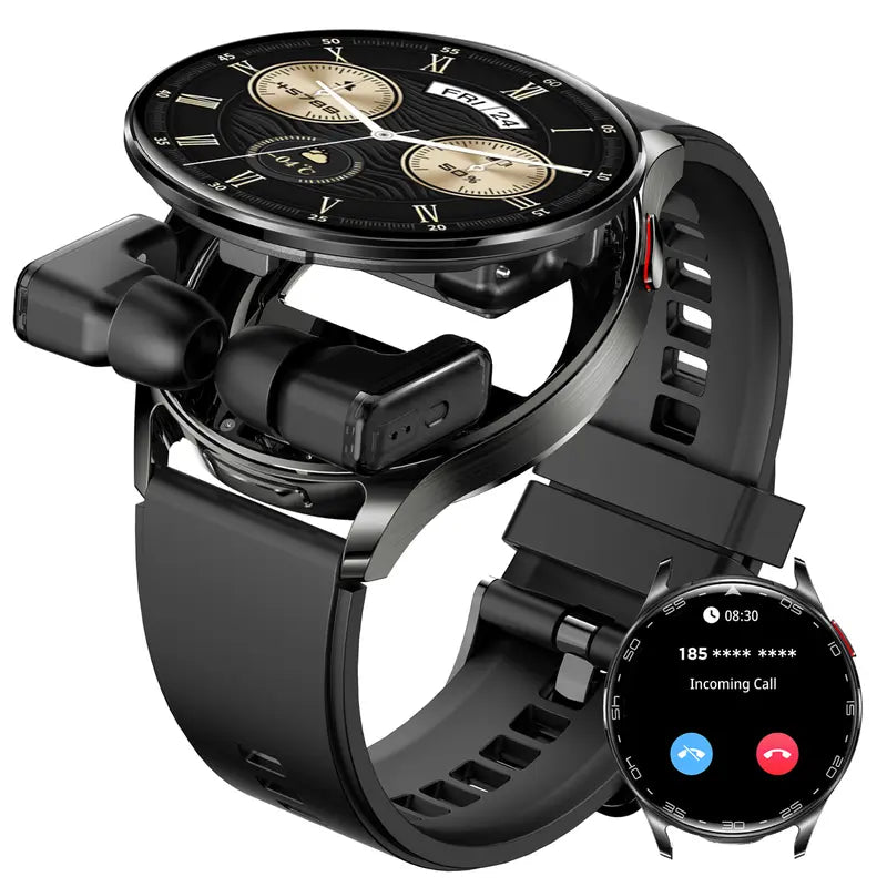 Smart Watch with Earbuds – Call Receive & Music Playback, Multifunctional Sports Watch, 100+ Sports Modes, Step Counter, Compatible with Android, Perfect Gift for Men & Women
