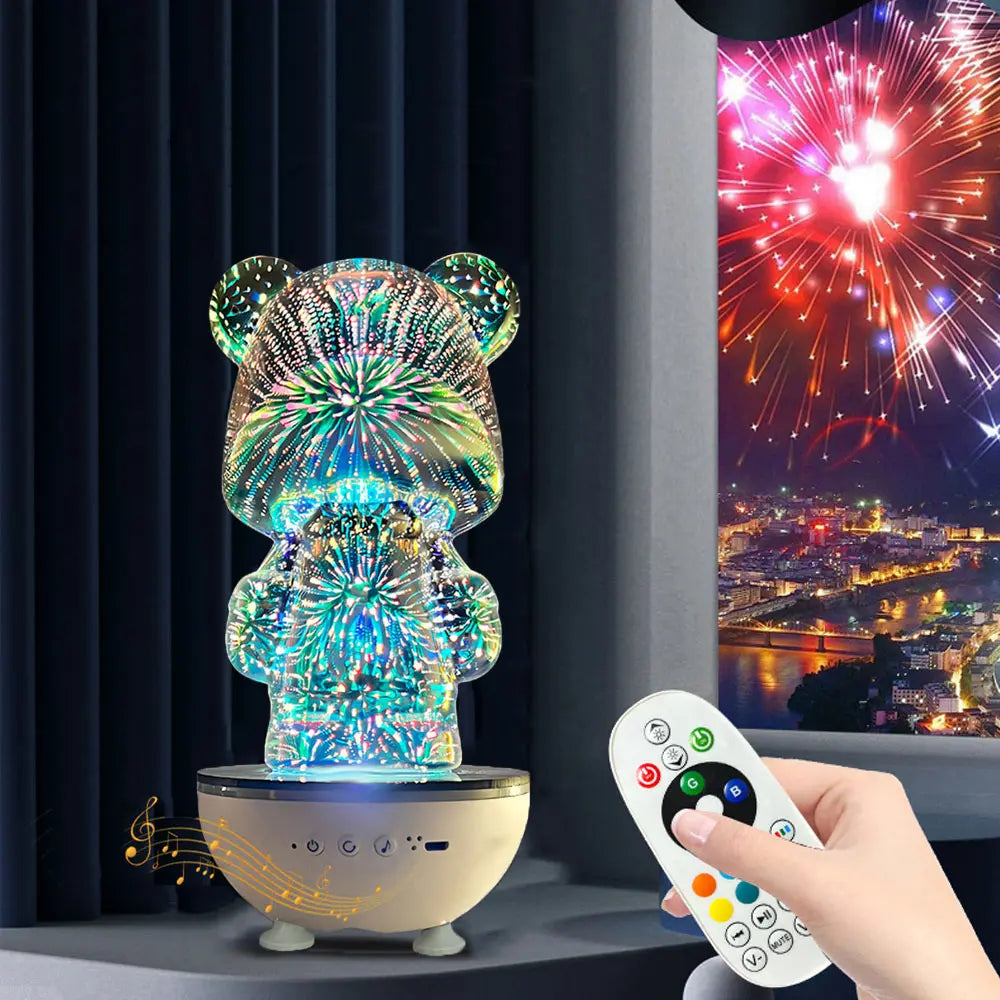 HITOZON Cordless Portable Bluetooth Speaker, RGB 360° LED Light, Remote Control, Bedroom Decor & Cool Gift for Adults