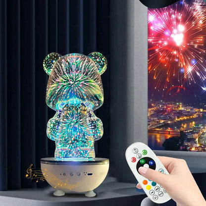 HITOZON Cordless Portable Bluetooth Speaker, RGB 360° LED Light, Remote Control, Bedroom Decor & Cool Gift for Adults