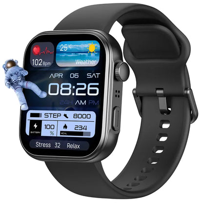 TOZO S6 Smartwatch - Ultra-Clear AMOLED Screen, Bluetooth Call, Sports Modes, Heart Rate and Sleep Oxygen Monitor, IP68 Water Resistant Fitness Tracker