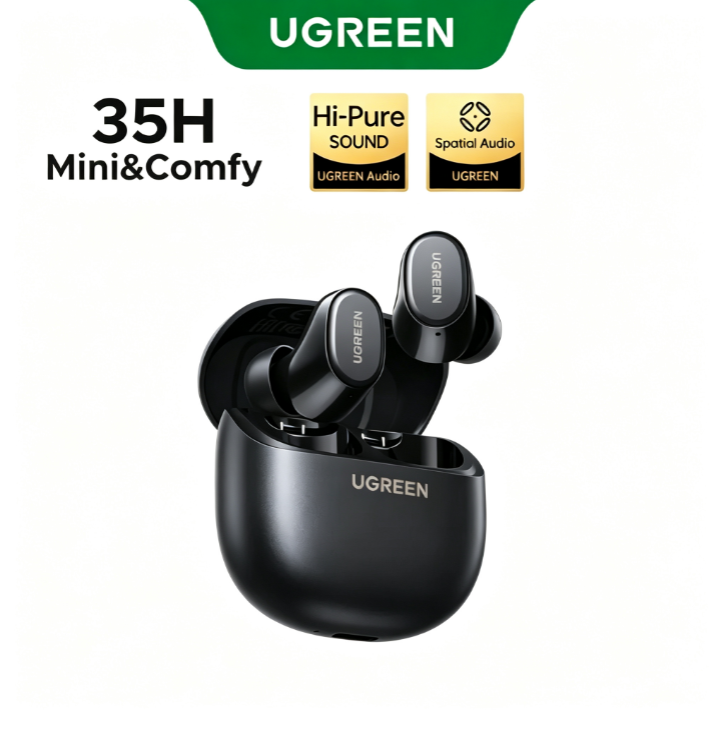 UGREEN Dots Wireless Earbuds - Bluetooth 6.0, 35H Playtime, 80ms Low Latency, Noise Cancelling