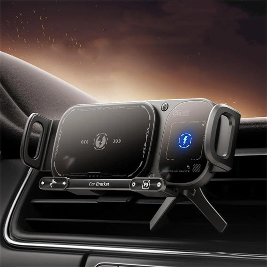Magnetic Car Phone Holder Charger - 15W Fast Charging Wireless Stand
