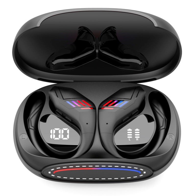 R400 Bluetooth 5.3 TWS Wireless Earphones - Ear Hook Design, Stereo Sound Earbuds