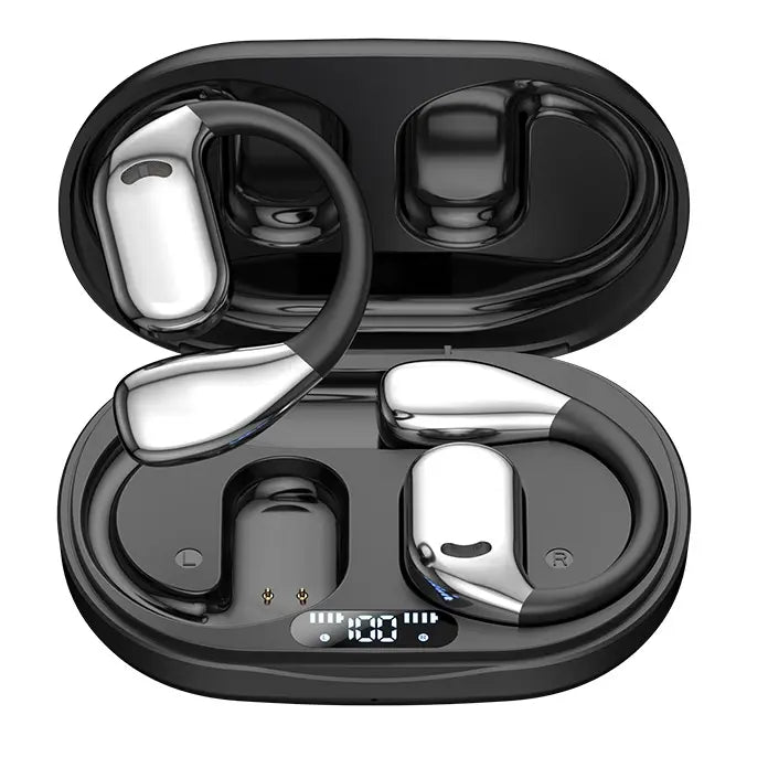 True Wireless Stereo Headphones – Long Battery Life, Open-Back Design, Touch Control, USB-C Charging, Ideal for Gaming & Calls