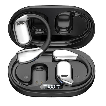 True Wireless Stereo Headphones – Long Battery Life, Open-Back Design, Touch Control, USB-C Charging, Ideal for Gaming & Calls