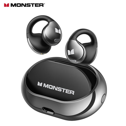 Monster Open Ear AC600 Headphones - Bluetooth 5.4 Clip-On Wireless Earbuds with HiFi Stereo, ENC Calls, 21H Playtime and IPX6 Water Resistant for Workouts