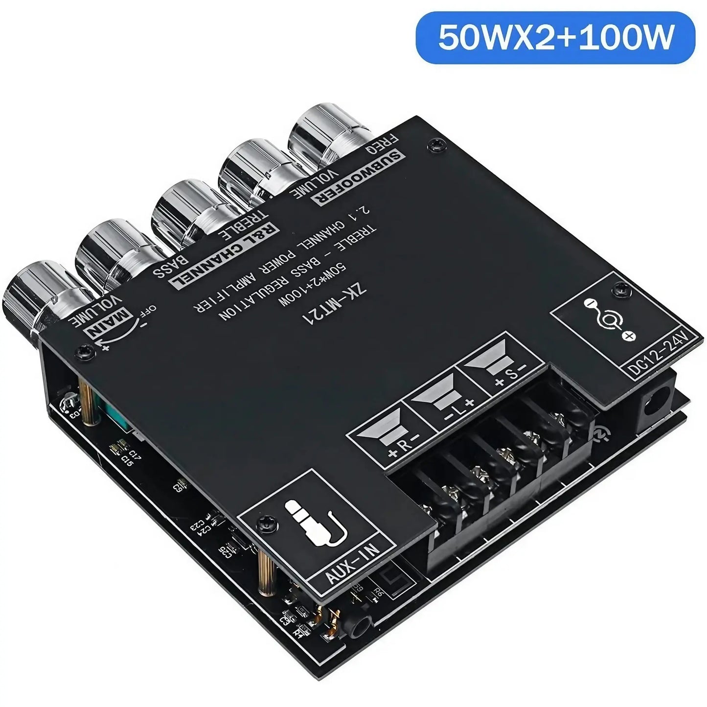 2.1 Channel Bluetooth Audio Power Amplifier Board Module for DIY Home Theater