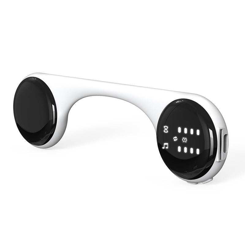White Noise Bone Conduction Speaker – Portable Wireless, LED Display, 300mAh Rechargeable, Supports MicroSD Card, Pillow-Friendly for Travel & Sleep