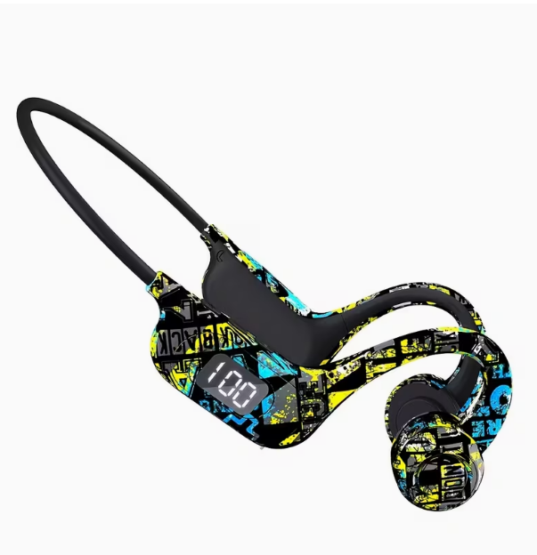 G9 Wireless Bone Conduction Headphones - Sweat Resistant Open-Ear for Sports, Running, Gym and Cycling, TF Card Slot, Power Display