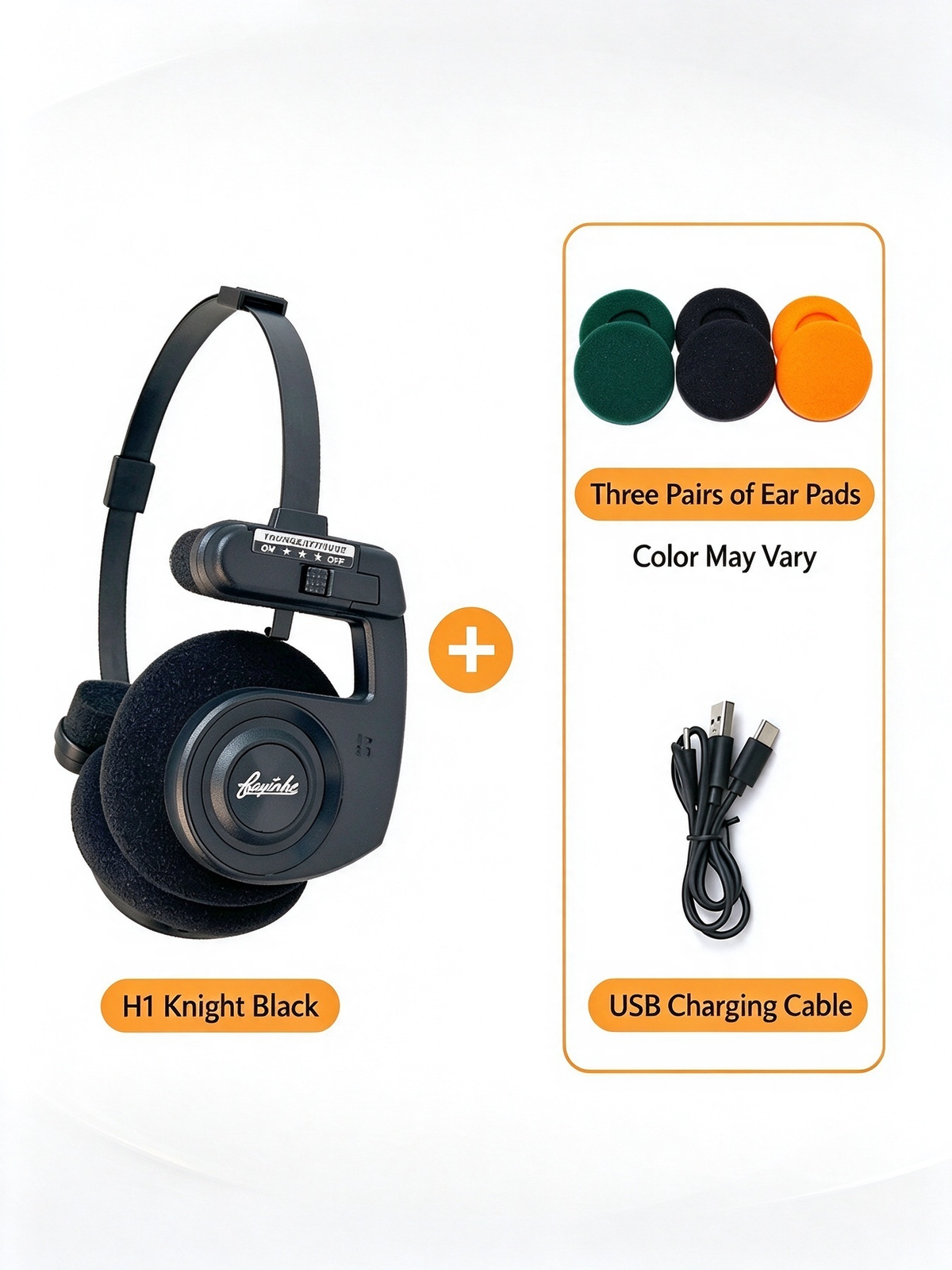 Bayinhe H1PRO Bluetooth Headphones - Wireless Over-Ear with Foam Ear Cushions and Long Battery Life