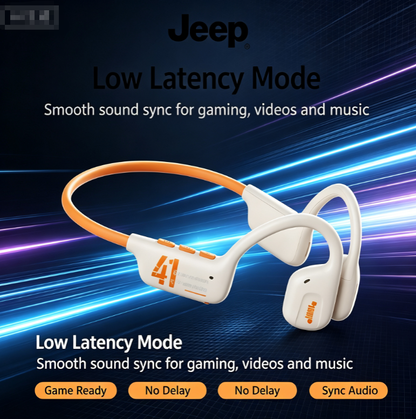 Jeep JPS EC001 Air Conduction Wireless Bluetooth Headset - Ear-Mounted Sports Headphones with Ultra-Long Battery Life for Running