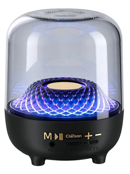 Aurestudia Sixth Generation Bluetooth Stereo Speaker with LED Light - Premium Bass, TWS Dual Technology for Mobile Phones and Home Theater Audio