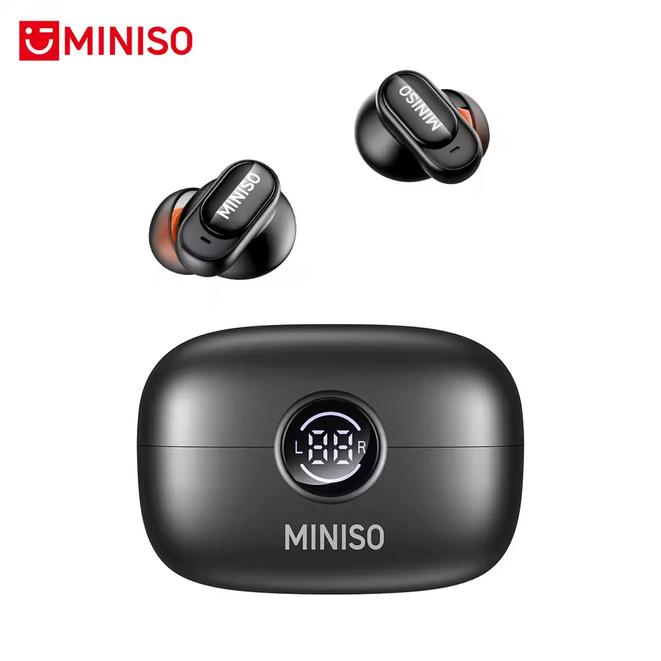 MINISO MS105 Wireless Earbuds – Bluetooth 6.0, In-Ear, Waterproof, Built-in Mic – Ideal for Office, Sports, Study, Calls & Gaming