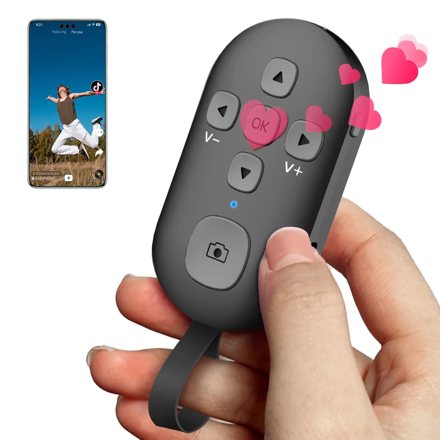 SEANCHEER R1 Scrolling Remote Control for Phone, Page Turner for Kindle App (Not for All Kindle Devices), Camera Shutter Controller for Photo and Video, Connect via Bluetooth, USB-C Charging – 🔥 Buy 1 Get 1 FREE 🔥 (Limited Offer)