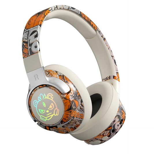 Foldable Wireless Bluetooth-Compatible Headphones - Noise Cancelling, Long Battery Life, Portable Design for Gaming and Music