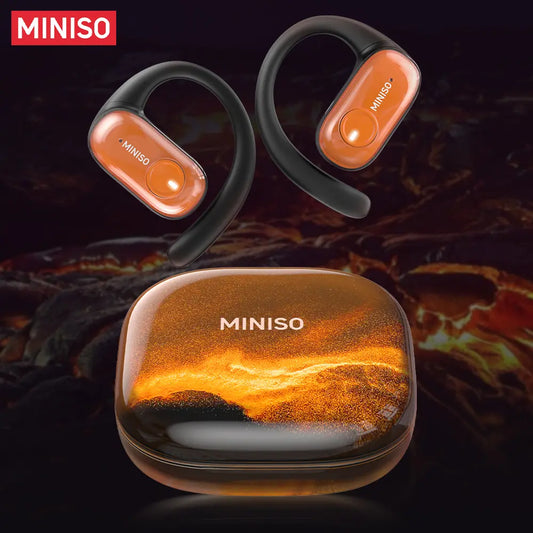 MINISO MS185 OWS Open Ear Wireless Bluetooth Earbuds – Quicksand Luminous, HiFi Sound, IPX5 Waterproof, with Mic – Sports Headphones