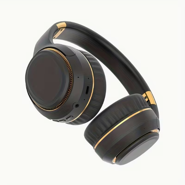 Wireless Over-Ear Headphones with Noise Cancelling – FM Radio, AUX & USB-C, Soft Earpads, Foldable, Breathing Lights, Mic, Compatible with PC/Laptop/Phone/Tablet/PS/Xbox