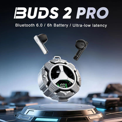 Gaming Earbuds - Mecha Design, Low Latency, RGB Light, HiFi Stereo, IPX5 Water Resistant