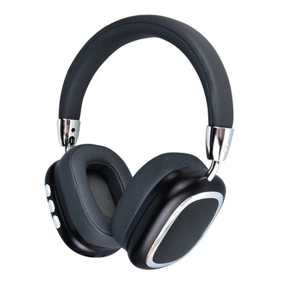 Black Over-Ear Wireless Bluetooth Headset - Portable Foldable Headset with Soft Ear Cushions, Wireless Noise Cancelling, Cable-Wired Foldable Headphones, Suitable for Travel, Laptops, Mobile Phones, Tech Gadgets, Teen Gift