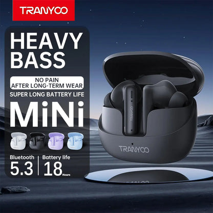 TRANYOO T-M26 Wireless Bluetooth Gaming Headset - Stereo, Smart Touch, 12H Battery, Noise Reduction