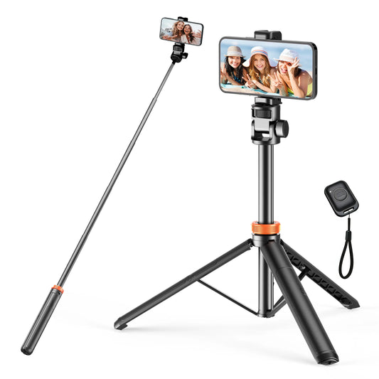 61-Inch Smartphone Selfie Stick with Wireless Remote and Tripod Stand - Tech Accessories for iPhone 17/16/15/14/13 and Mobile Devices