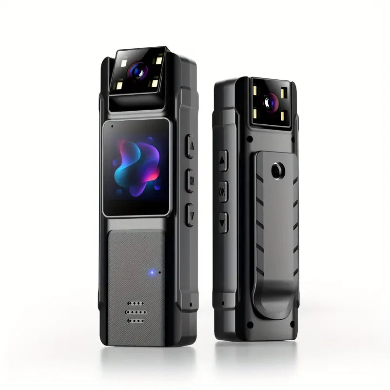 1080P Compact Mini Body Camera - 180° Rotating Lens, 130° Wide Angle, Night Vision, WiFi, Motion Detection, Portable Wearable Camcorder for Work and Sports Recording