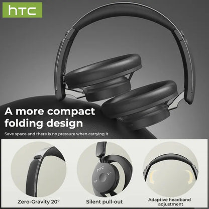 HTC HP06 OWS Open Wireless Headphone Foldable Bluetooth Headphones Over Ear with Built-in Microphone HIFI Stereo Multifunctional Earbuds Wireless Headset for Gaming, Phones, Computers, Electronics Audio Headphone