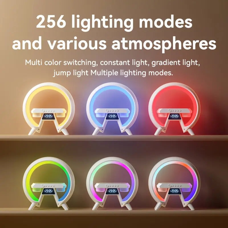 Multifunction Night Light with Wireless Charger Music Speaker 7 led Colors Bluetooth Sleeping Lamp Decor for Kids Gift Led Decoration Lamp image 8