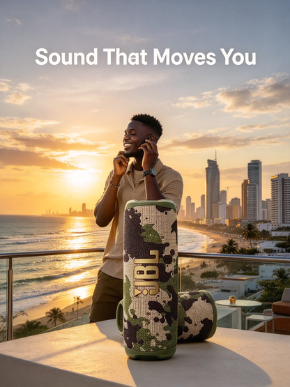 FLIP6 Portable Bluetooth Speaker - Deep Bass, High Volume Wireless Sound for Outdoor Use