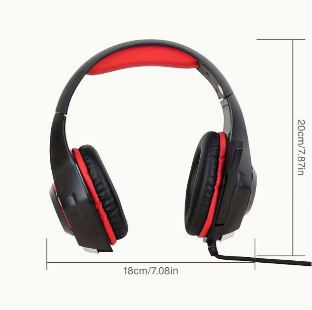 Gaming Headset with Noise-Canceling Mic – Deep Bass Stereo Sound, Compatible with PS4/PS5/Xbox One/Switch/PC