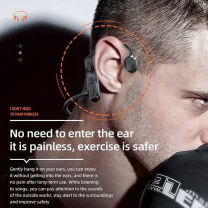 Universal Bone Conduction Neckband Bluetooth Headphones with Mic - Open-Ear for Gym, Exercise and Gaming