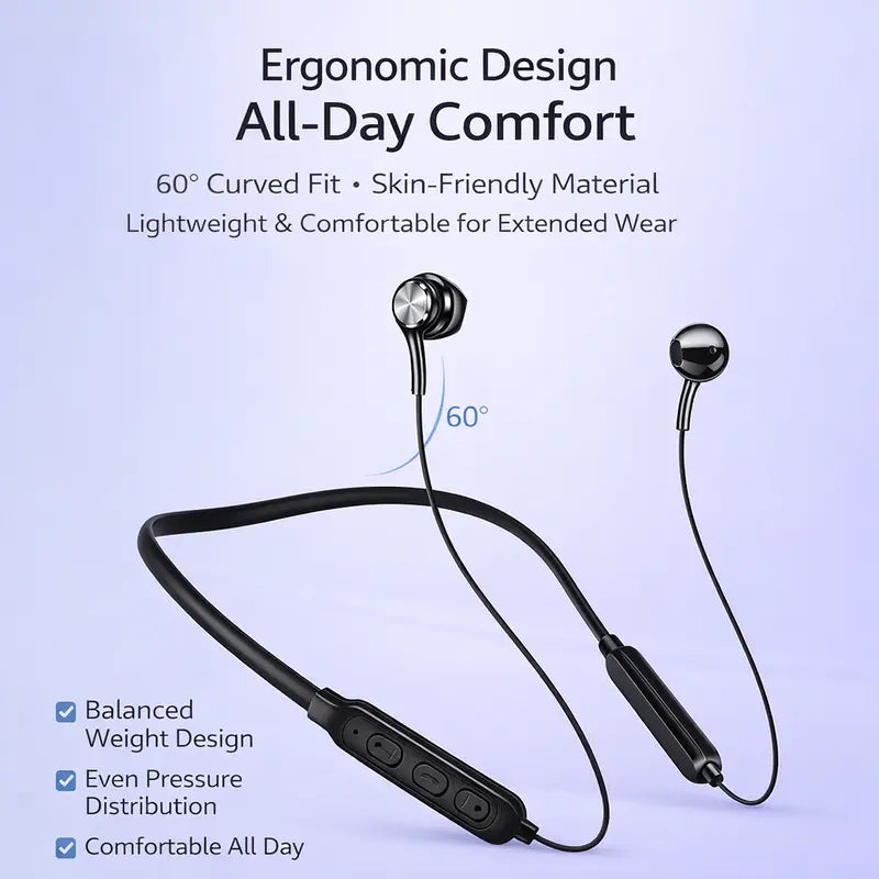G05 Wireless Neckband Bluetooth Headphones with Mic - Water Resistant HiFi Stereo Magnetic Sports Earbuds for Running, Workout and Gym