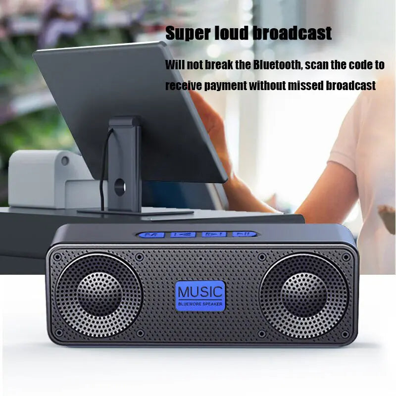 Portable HiFi Bass Wireless Bluetooth Speaker - Powerful Subwoofer Soundbar for Outdoor Music