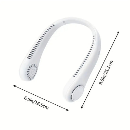 Portable Neck Fan, USB Rechargeable 3-Speed Wearable Quiet Low Noise Cooling Fan, Hands-Free Bladeless Fan for Outdoor and Indoor Cooling, Birthday Gifts for Men, Women, Mom & Dad – 🔥 Buy 1 Get 1 FREE 🔥